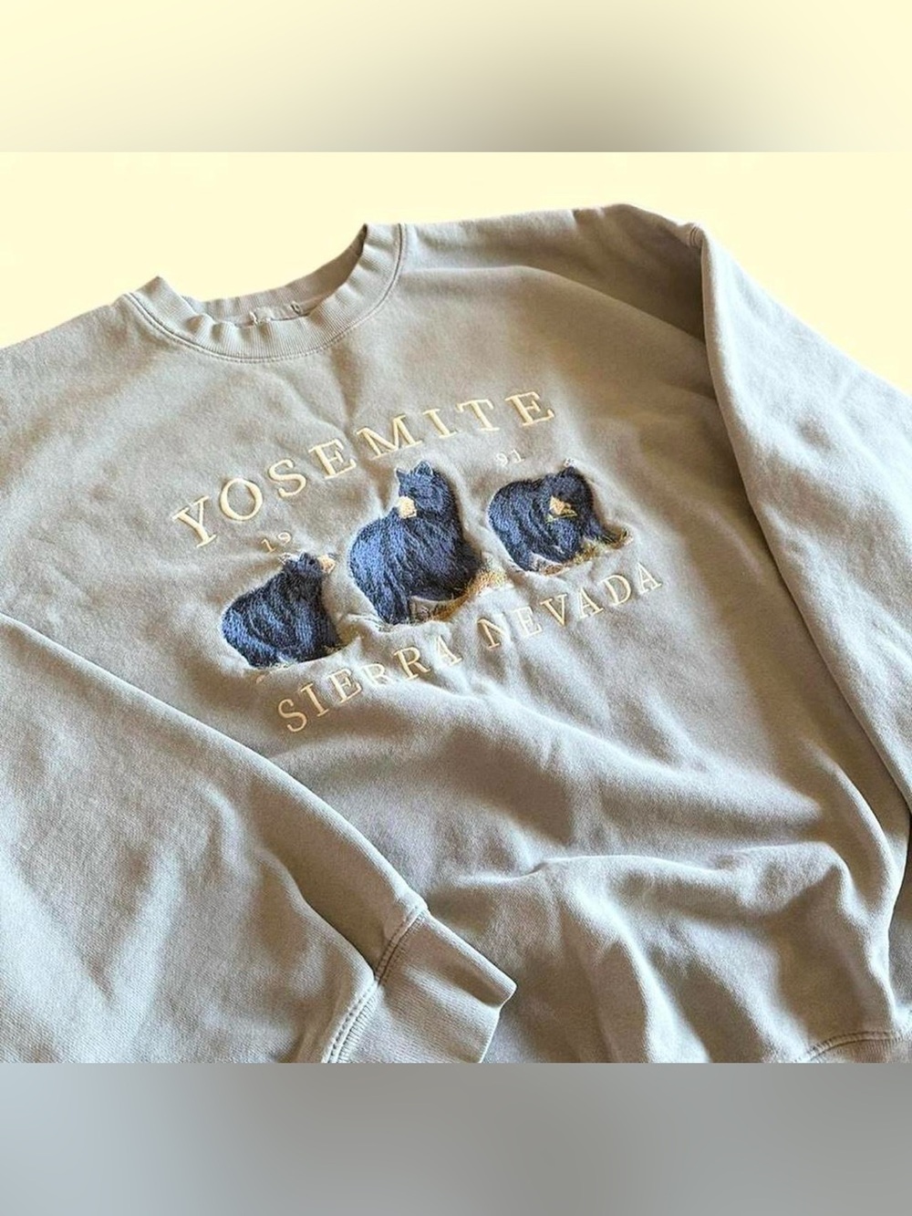 Vintage Yosemite Sierra Nevada Bear Embroidered Sweatshirt Men’s L Women’s XL